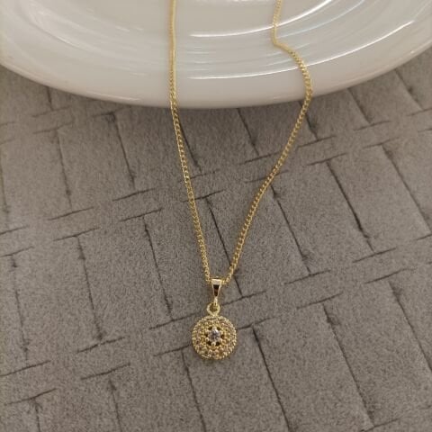 Zirkon Taşlı Kolye