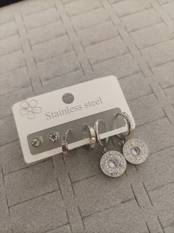 Çelik 6 lı Set Küpe