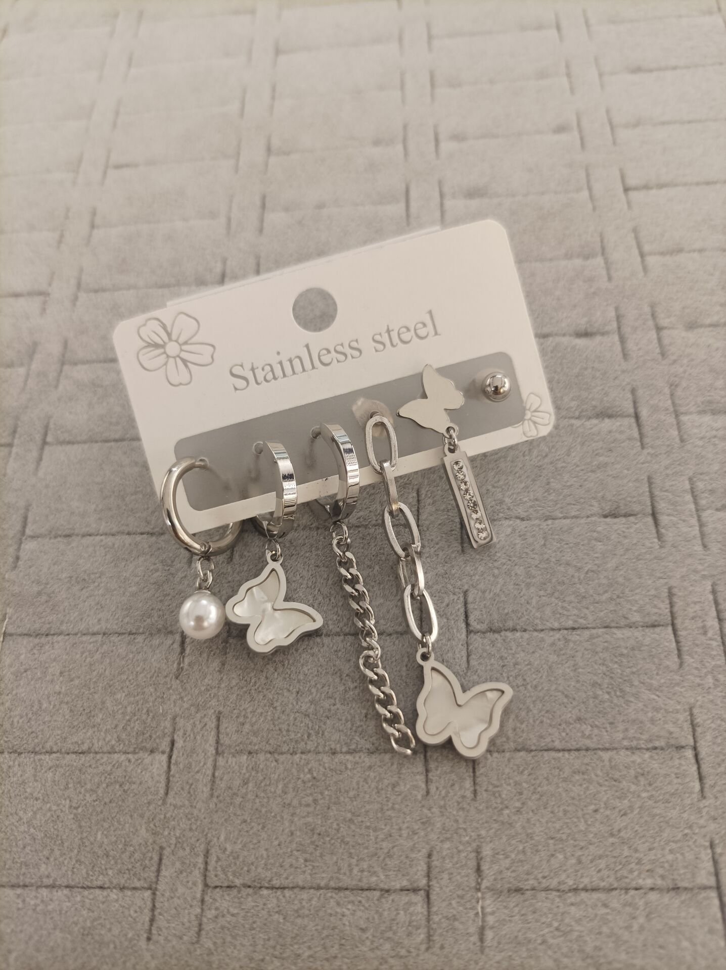 Çelik 6 lı Set Küpe