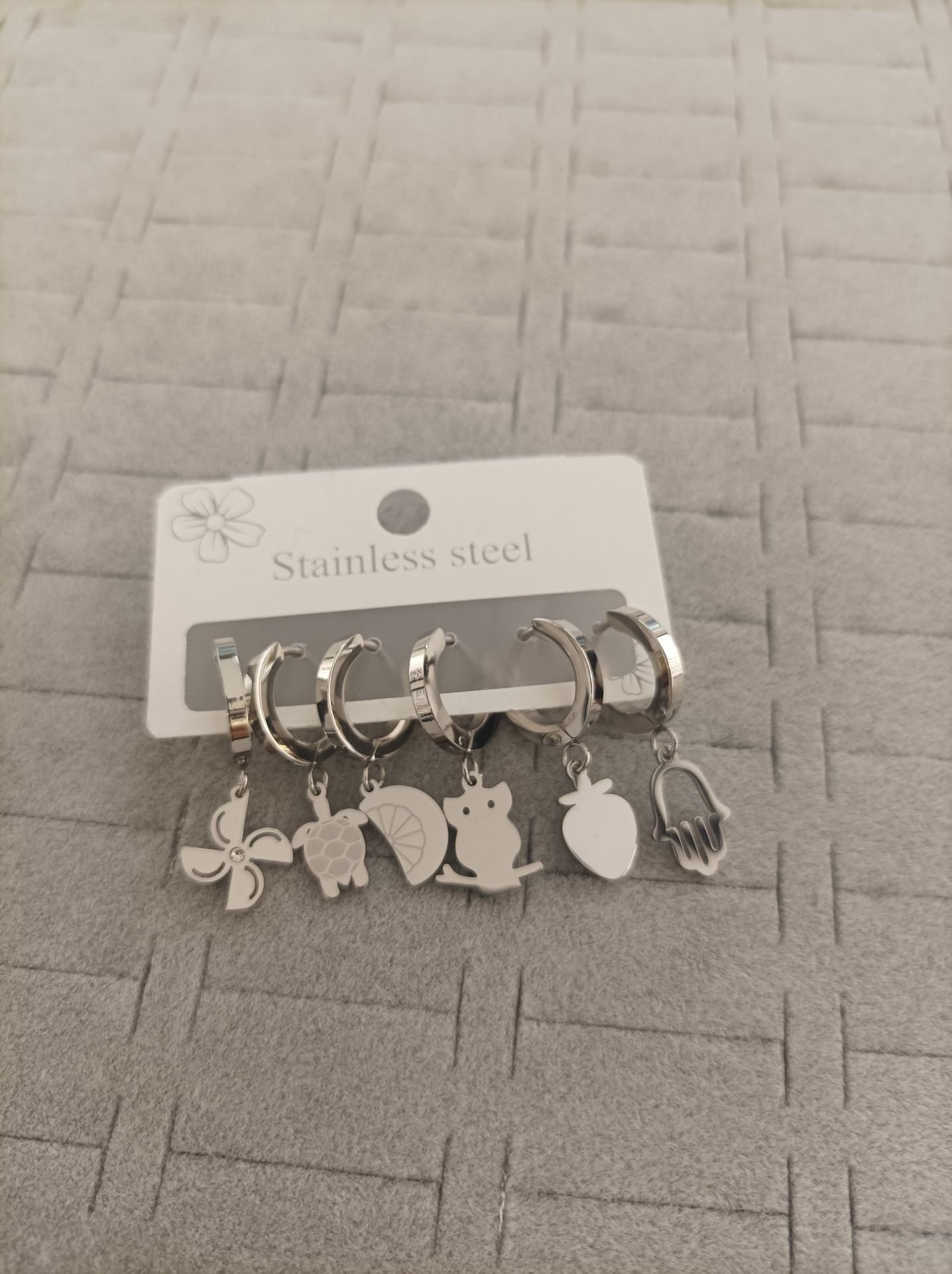 Çelik 6 lı Set Küpe