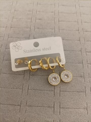 Çelik 6 lı Set Küpe