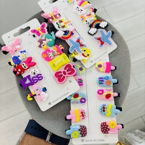 Set Çocuk Tokası (12 Set)(Paket içi Karışık Modeller)