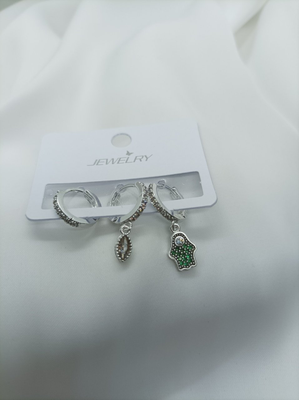 Zirkon 3 lü Küpe